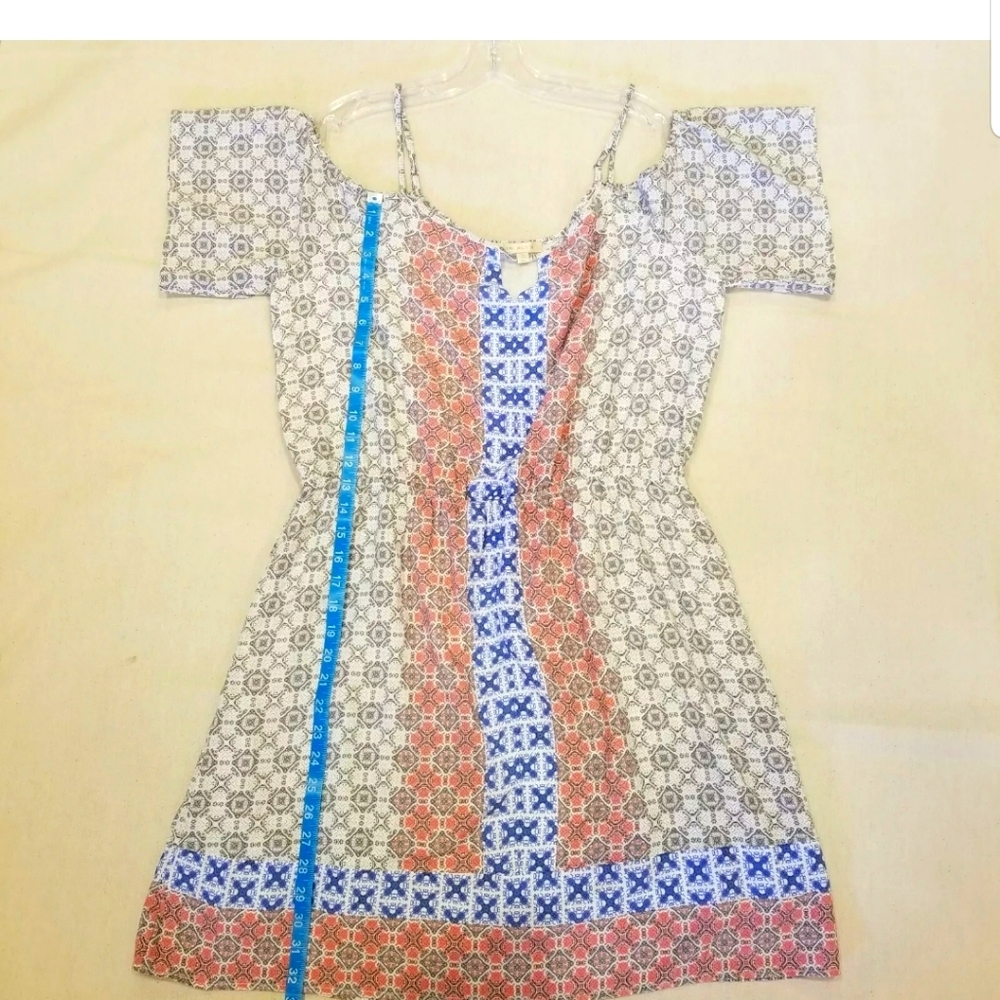 Skies are blue cold shoulder dress stitch fix